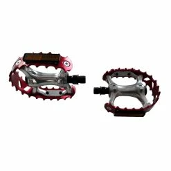 Pédales Velo SE Bikes Bear Trap Rouge -BMX Soldes Boutique pedales velo se bikes bear trap rouge 1